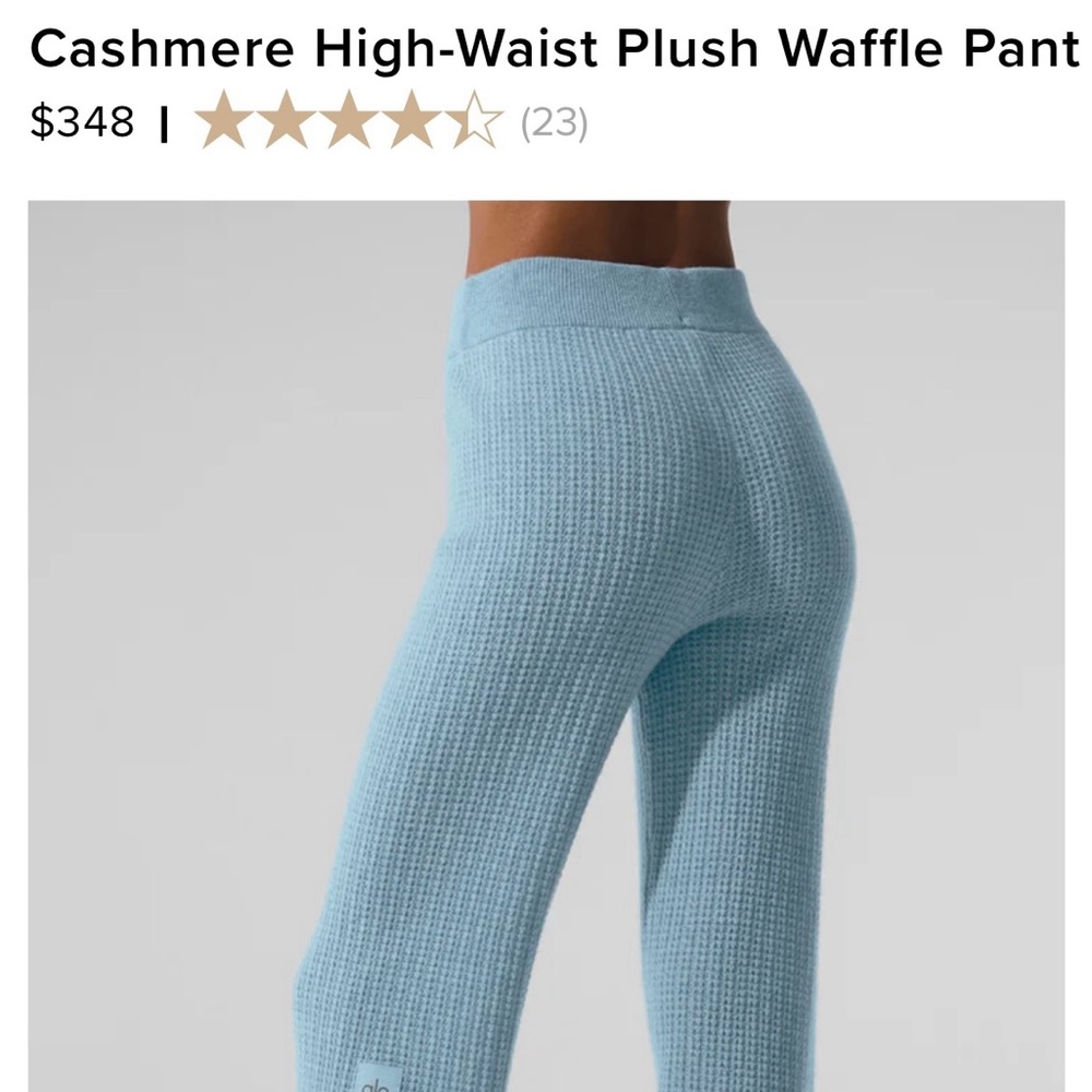Women’s BRAND NEW ALO Cashmere High Waist Waffle Pants Sz XS